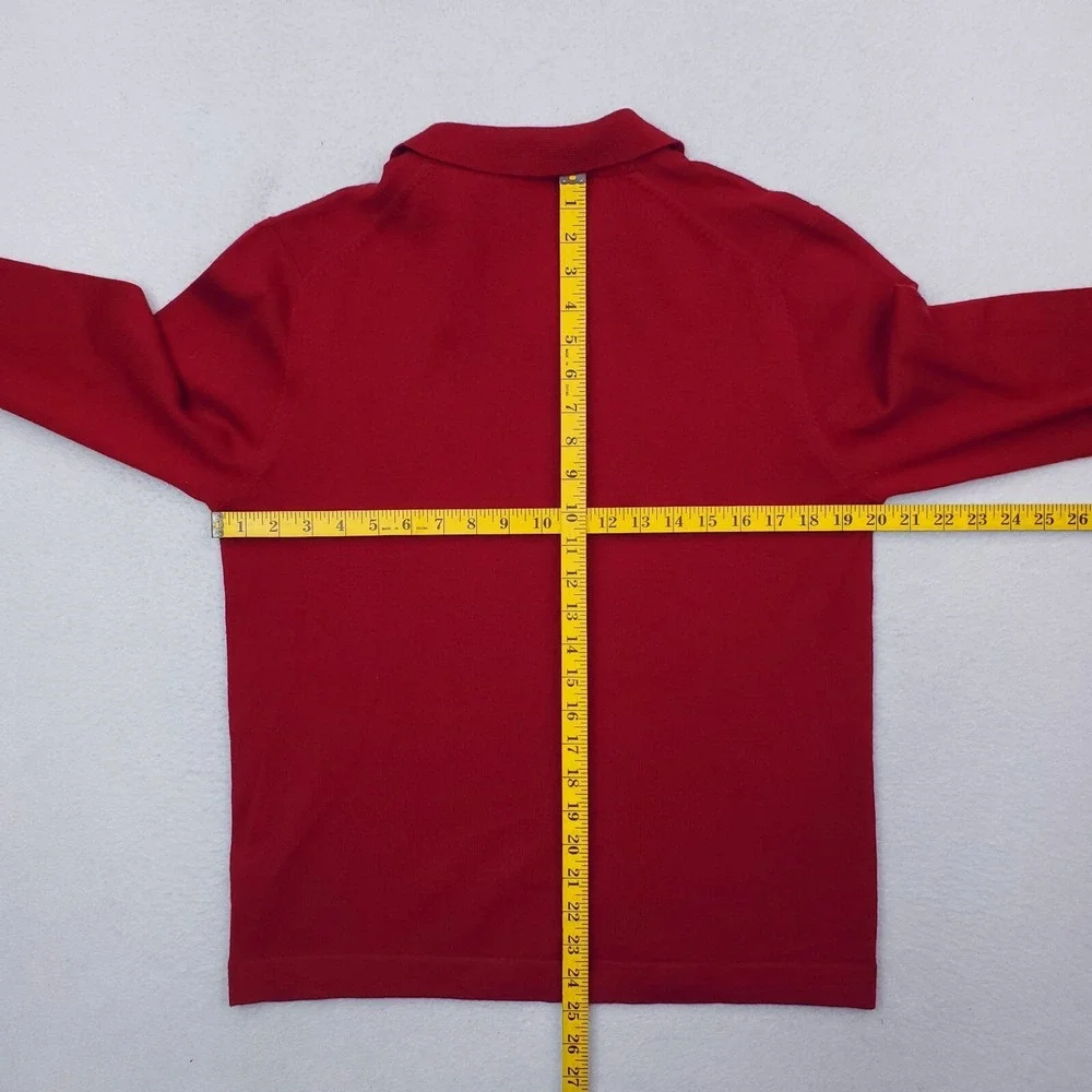 Vintage Banana Republic Sweater Mens‎ Medium Red Merino Wool Pullover Y2K